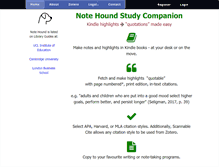 Tablet Screenshot of notehound.com
